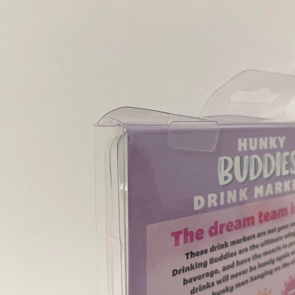 Hunky Buddies Drink Markers 6 Packs Party Drinking Buddies Companions - Picture 8 of 16